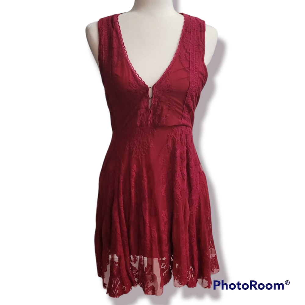 Free People Rein Over Me Lace Embroidered Dress - Picture 3 of 11